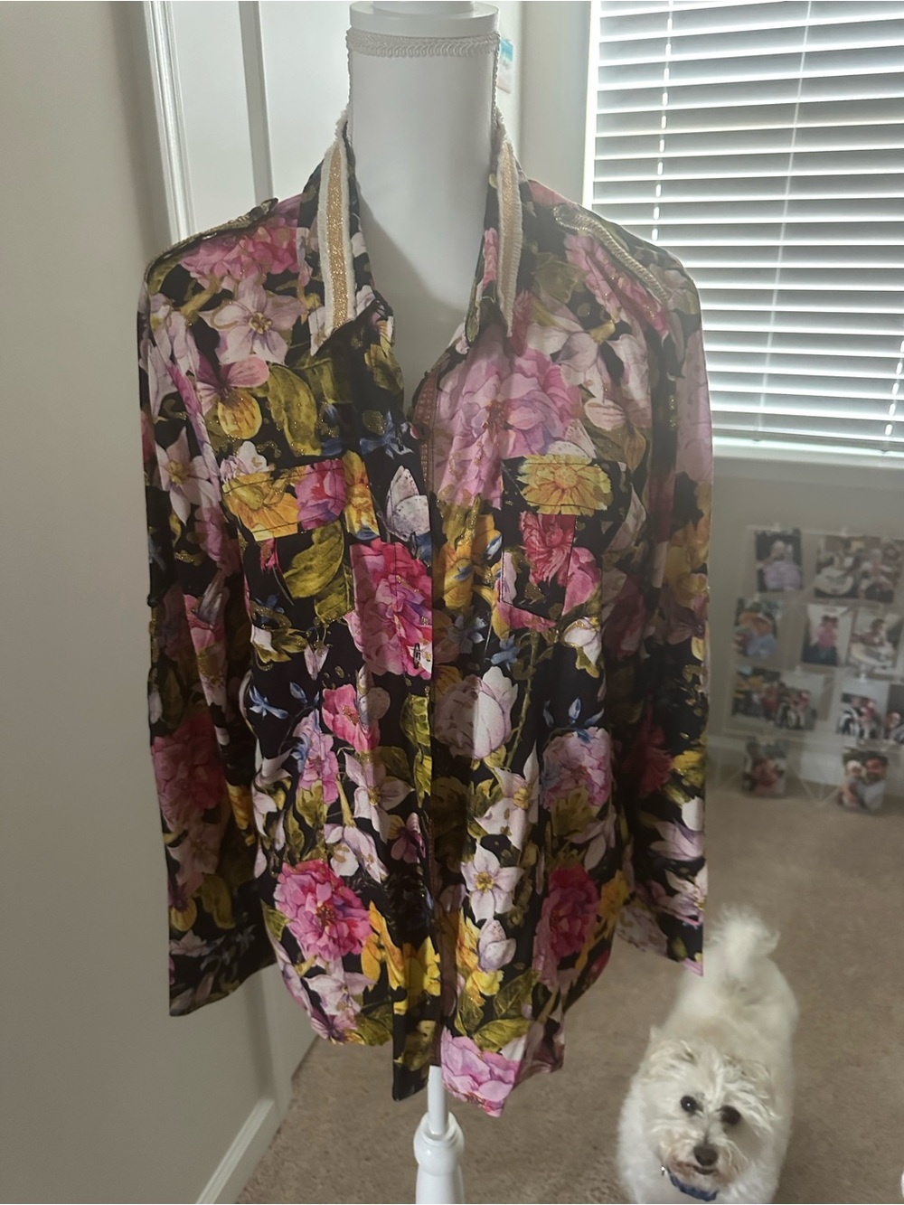 Aratta Black Floral Fringe-Trim Blazer and pants - Picture 6 of 7